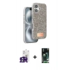 MARSİLYAN™- iPhone 16 Kılıf Vadi Klasik Serisi - Siyah 360 Mat Full Body Arka Koruyucu + Bilvis Titan Kamera Lens - YL