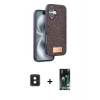 MARSİLYAN™- iPhone 16 Kılıf Vadi Klasik Serisi - Siyah 360 Mat Full Body Arka Koruyucu + PVD Metal Kamera Lens - YL