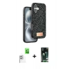 MARSİLYAN™- iPhone 16 Kılıf Vadi Klasik Serisi - Siyah 360 Mat Full Body Arka Koruyucu + Raze Metal Kamera Lens - BZ