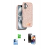 MARSİLYAN™- iPhone 16 Kılıf Vadi Klasik Serisi - Siyah 3D Antistatik Mat Seramik Nano Ekran Koruyucu + Raze Metal Kamera Lens - LT