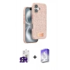MARSİLYAN™- iPhone 16 Kılıf Vadi Klasik Serisi - Siyah Bilvis 5in1 3D Magic Cam Ekran Koruyucu + Bilvis Titan Kamera Lens - SH