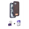 MARSİLYAN™- iPhone 16 Kılıf Vadi Klasik Serisi - Siyah Bilvis 5in1 3D Magic Cam Ekran Koruyucu + Bilvis Titan Kamera Lens - SH
