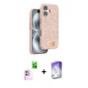 MARSİLYAN™- iPhone 16 Kılıf Vadi Klasik Serisi - Siyah Bilvis 5in1 3D Magic Cam Ekran Koruyucu + Raze Metal Kamera Lens - PE
