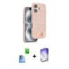 MARSİLYAN™- iPhone 16 Kılıf Vadi Klasik Serisi - Siyah Bilvis 5in1 3D Magic Cam Ekran Koruyucu + Raze Metal Kamera Lens - LT