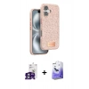 MARSİLYAN™- iPhone 16 Kılıf Vadi Klasik Serisi - Siyah Bilvis 5in1 5D Magic Hayalet Cam Ekran Koruyucu + Bilvis Titan Kamera Lens - YL