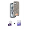 MARSİLYAN™- iPhone 16 Kılıf Vadi Klasik Serisi - Siyah Bilvis 5in1 5D Magic Hayalet Cam Ekran Koruyucu + Bilvis Titan Kamera Lens - YL