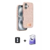 MARSİLYAN™- iPhone 16 Kılıf Vadi Klasik Serisi - Siyah Bilvis 5in1 5D Magic Hayalet Cam Ekran Koruyucu + PVD Metal Kamera Lens - MI