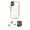 MARSİLYAN™- iPhone 16 Kılıf Vadi Minimal - Şeffaf 360 Full Body Arka Koruyucu + Raze Metal Kamera Lens - BZ