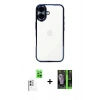 MARSİLYAN™- iPhone 16 Kılıf Vadi Minimal - Şeffaf 360 Full Body Arka Koruyucu + Raze Metal Kamera Lens - BZ