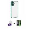 MARSİLYAN™- iPhone 16 Kılıf Vadi Minimal - Şeffaf 360 Full Body Arka Koruyucu + Bilvis Titan Kamera Lens - PE