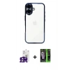 MARSİLYAN™- iPhone 16 Kılıf Vadi Minimal - Şeffaf 360 Full Body Arka Koruyucu + Bilvis Titan Kamera Lens - PE