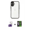 MARSİLYAN™- iPhone 16 Kılıf Vadi Minimal - Şeffaf 360 Full Body Arka Koruyucu + Bilvis Titan Kamera Lens - PE