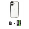 MARSİLYAN™- iPhone 16 Kılıf Vadi Minimal - Şeffaf 360 Full Body Arka Koruyucu + PVD Metal Kamera Lens - PE