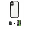 MARSİLYAN™- iPhone 16 Kılıf Vadi Minimal - Şeffaf 360 Full Body Arka Koruyucu + PVD Metal Kamera Lens - YL