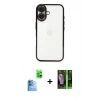 MARSİLYAN™- iPhone 16 Kılıf Vadi Minimal - Şeffaf 360 Full Body Arka Koruyucu + Raze Metal Kamera Lens - LT