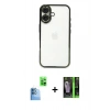 MARSİLYAN™- iPhone 16 Kılıf Vadi Minimal - Şeffaf 360 Full Body Arka Koruyucu + Raze Metal Kamera Lens - LT
