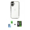 MARSİLYAN™- iPhone 16 Kılıf Vadi Minimal - Şeffaf 360 Full Body Arka Koruyucu + Raze Metal Kamera Lens - LT