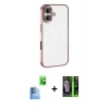 MARSİLYAN™- iPhone 16 Kılıf Vadi Minimal - Şeffaf 360 Full Body Arka Koruyucu + Raze Metal Kamera Lens - LT