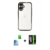MARSİLYAN™- iPhone 16 Kılıf Vadi Minimal - Şeffaf 360 Full Body Arka Koruyucu + Raze Metal Kamera Lens - LT