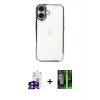 MARSİLYAN™- iPhone 16 Kılıf Vadi Minimal - Şeffaf 360 Full Body Arka Koruyucu + Bilvis Titan Kamera Lens - SH