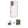 MARSİLYAN™- iPhone 16 Kılıf Vadi Minimal - Şeffaf 360 Full Body Arka Koruyucu + Bilvis Titan Kamera Lens - SH