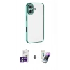 MARSİLYAN™- iPhone 16 Kılıf Vadi Minimal - Şeffaf Pasifik Cam Ekran Koruyucu + Bilvis Titan Kamera Lens - YL
