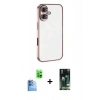 MARSİLYAN™- iPhone 16 Kılıf Vadi Minimal - Siyah 360 Mat Full Body Arka Koruyucu + Raze Metal Kamera Lens - LT