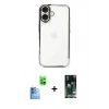 MARSİLYAN™- iPhone 16 Kılıf Vadi Minimal - Siyah 360 Mat Full Body Arka Koruyucu + Raze Metal Kamera Lens - LT