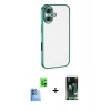 MARSİLYAN™- iPhone 16 Kılıf Vadi Minimal - Siyah 360 Mat Full Body Arka Koruyucu + Raze Metal Kamera Lens - LT