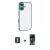 MARSİLYAN™- iPhone 16 Kılıf Vadi Minimal - Siyah 360 Mat Full Body Arka Koruyucu + PVD Metal Kamera Lens - MI