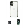 MARSİLYAN™- iPhone 16 Kılıf Vadi Minimal - Siyah 360 Mat Full Body Arka Koruyucu + PVD Metal Kamera Lens - MI