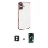 MARSİLYAN™- iPhone 16 Kılıf Vadi Minimal - Siyah 360 Mat Full Body Arka Koruyucu + PVD Metal Kamera Lens - MI
