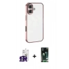 MARSİLYAN™- iPhone 16 Kılıf Vadi Minimal - Siyah 360 Mat Full Body Arka Koruyucu + Bilvis Titan Kamera Lens - YL