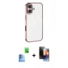 MARSİLYAN™- iPhone 16 Kılıf Vadi Minimal - Siyah 3D Antistatik Mat Seramik Nano Ekran Koruyucu + Raze Metal Kamera Lens - LT