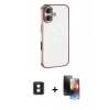 MARSİLYAN™- iPhone 16 Kılıf Vadi Minimal - Siyah 3D Antistatik Mat Seramik Nano Ekran Koruyucu + PVD Metal Kamera Lens - MI
