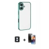 MARSİLYAN™- iPhone 16 Kılıf Vadi Minimal - Siyah 3D Antistatik Mat Seramik Nano Ekran Koruyucu + PVD Metal Kamera Lens - MI
