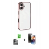 MARSİLYAN™- iPhone 16 Kılıf Vadi Minimal - Siyah 3D Antistatik Mat Seramik Nano Ekran Koruyucu + Raze Metal Kamera Lens - SH