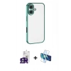 MARSİLYAN™- iPhone 16 Kılıf Vadi Minimal - Siyah 3D Antistatik Seramik Nano Ekran Koruyucu + Bilvis Titan Kamera Lens - YL