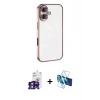 MARSİLYAN™- iPhone 16 Kılıf Vadi Minimal - Siyah 3D Antistatik Seramik Nano Ekran Koruyucu + Bilvis Titan Kamera Lens - YL