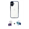 MARSİLYAN™- iPhone 16 Kılıf Vadi Minimal - Siyah 3D Antistatik Seramik Nano Ekran Koruyucu + Bilvis Titan Kamera Lens - YL