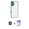 MARSİLYAN™- iPhone 16 Kılıf Vadi Minimal - Siyah Bilvis 5in1 3D Magic Cam Ekran Koruyucu + PVD Metal Kamera Lens - MI