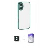 MARSİLYAN™- iPhone 16 Kılıf Vadi Minimal - Siyah Bilvis 5in1 3D Magic Cam Ekran Koruyucu + PVD Metal Kamera Lens - YL