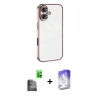 MARSİLYAN™- iPhone 16 Kılıf Vadi Minimal - Siyah Bilvis 5in1 3D Magic Cam Ekran Koruyucu + Raze Metal Kamera Lens - SH