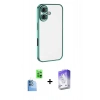 MARSİLYAN™- iPhone 16 Kılıf Vadi Minimal - Siyah Bilvis 5in1 3D Magic Cam Ekran Koruyucu + Raze Metal Kamera Lens - LT