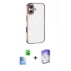 MARSİLYAN™- iPhone 16 Kılıf Vadi Minimal - Siyah Bilvis 5in1 3D Magic Cam Ekran Koruyucu + Raze Metal Kamera Lens - LT