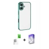 MARSİLYAN™- iPhone 16 Kılıf Vadi Minimal - Siyah Bilvis 5in1 3D Magic Cam Ekran Koruyucu + Raze Metal Kamera Lens - BZ