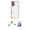 MARSİLYAN™- iPhone 16 Kılıf Vadi Minimal - Siyah Bilvis 5in1 5D Magic Hayalet Cam Ekran Koruyucu + Raze Metal Kamera Lens - BZ