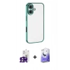 MARSİLYAN™- iPhone 16 Kılıf Vadi Minimal - Siyah Bilvis 5in1 5D Magic Hayalet Cam Ekran Koruyucu + Bilvis Titan Kamera Lens - PE