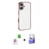 MARSİLYAN™- iPhone 16 Kılıf Vadi Minimal - Siyah Bilvis 5in1 5D Magic Hayalet Cam Ekran Koruyucu + Raze Metal Kamera Lens - PE
