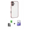 MARSİLYAN™- iPhone 16 Kılıf Vadi Minimal - Siyah Bilvis 5in1 5D Magic Hayalet Cam Ekran Koruyucu + Raze Metal Kamera Lens - SH